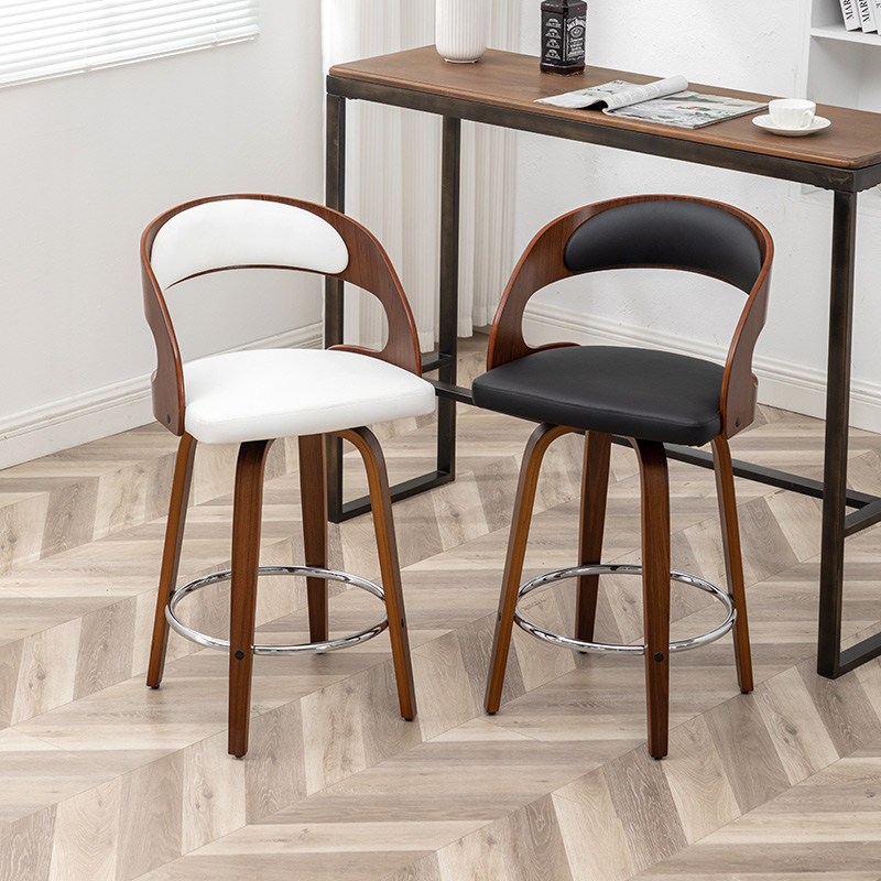 Home Bar Seating - Moderner, minimalistischer hoher Barhocker aus massivem