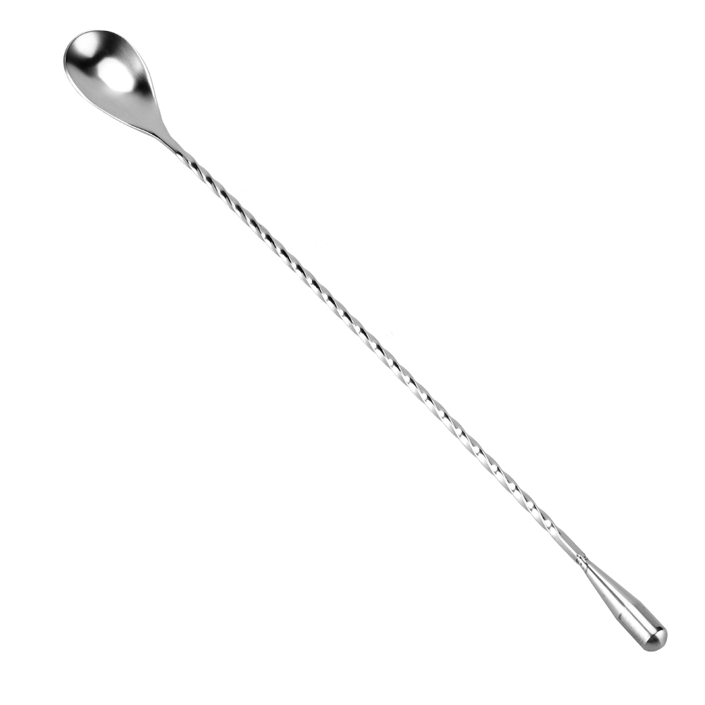 Bar Spoon Twisted - Edelstahl-Barlöffel mit Langem Griff Cocktail-Mischlöffel Gedrehter