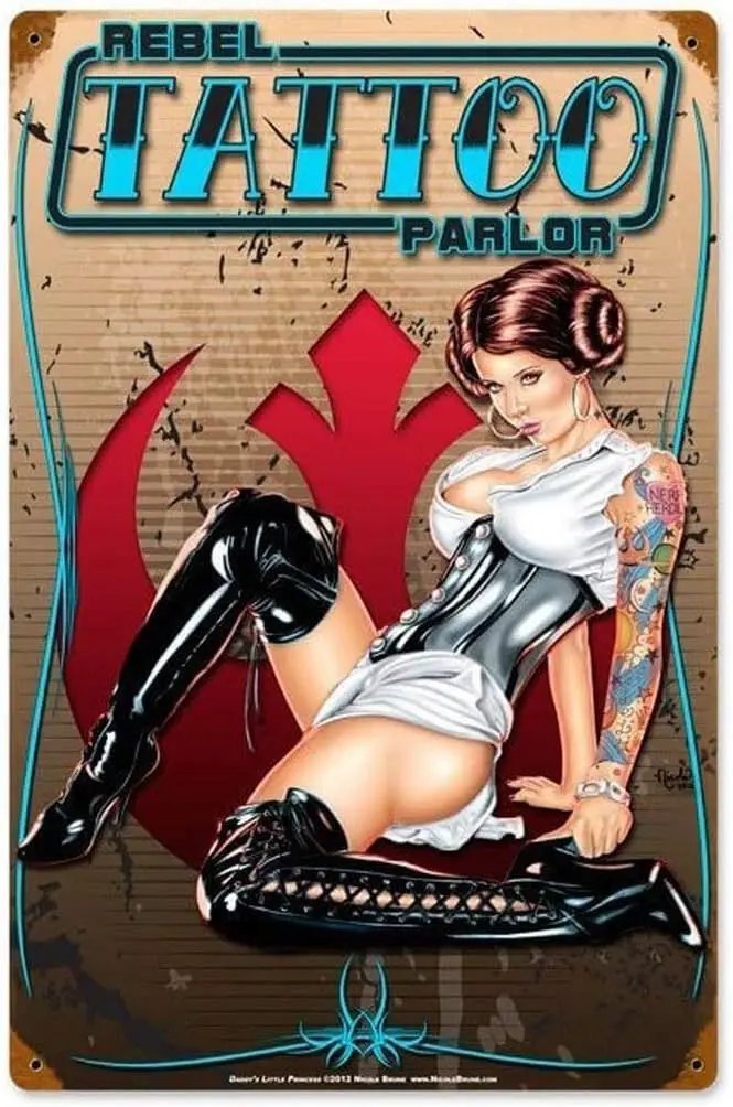 Home Bar And Coffee - SmartCows Tattoo Parlor Retro Blechschild Vintage