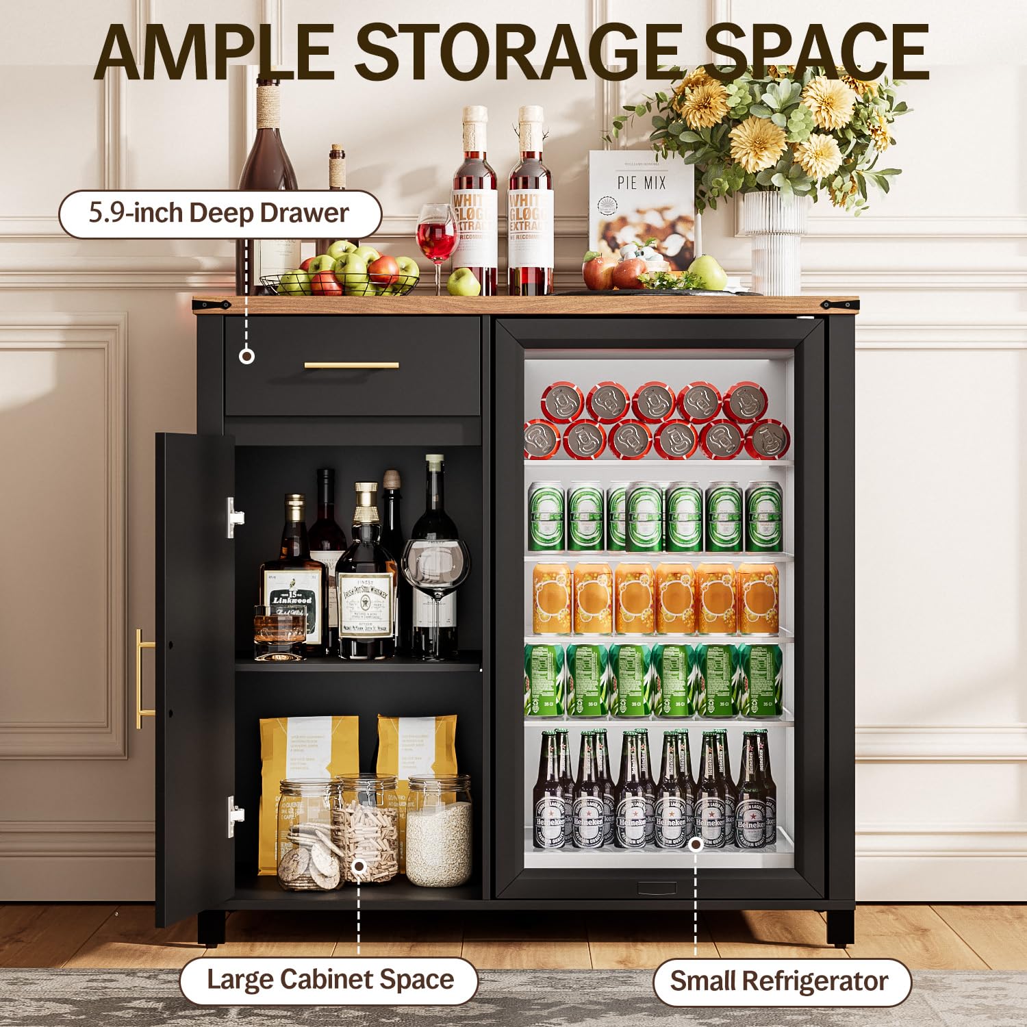 39-Zoll-Kaffeebarschrank mit K – Home Bar And Fridge Bewertung und Preis