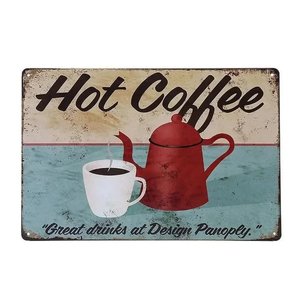 Metallschilder mit Kaffee-Moti – Home Bar Cafe Bewertung und Preis