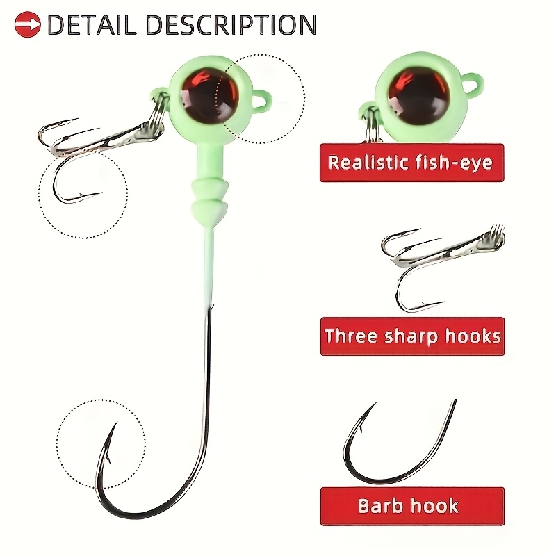 5 Stück Doppelhaken-Jigköpfe,  – Jigger Double Sided Bewertung und Preis