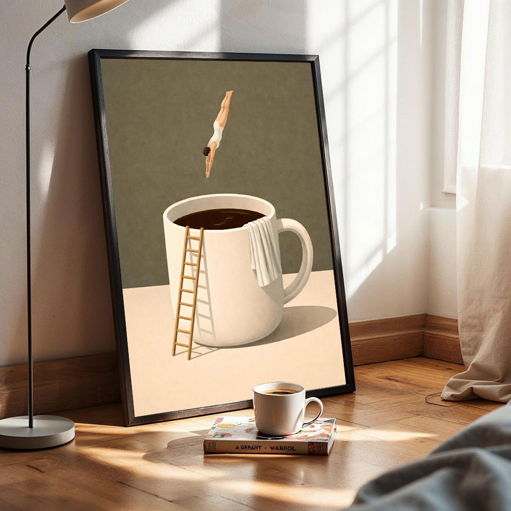 1 Stück rahmenloses Poster „Co – Home Bar And Coffee Bewertung und Preis