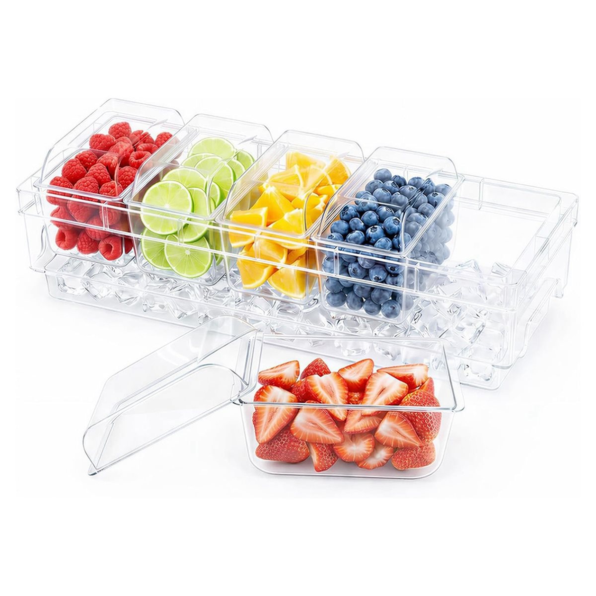 Gekühlte Gewürzbehälter, Taco- – Garnish Tray Set Bewertung und Preis