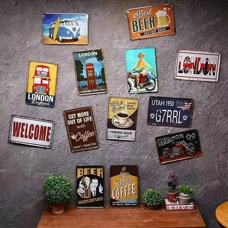 Vintage Metall-Blechschild 8x1 – Home Bar Cafe Bewertung und Preis