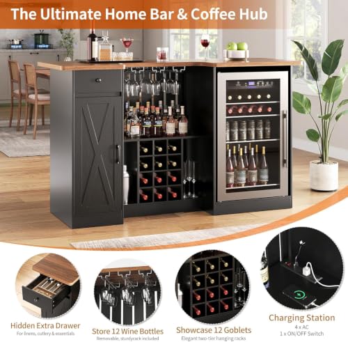 72-Zoll-Home-Bar-Schrank mit K – Home Bar And Fridge Bewertung und Preis
