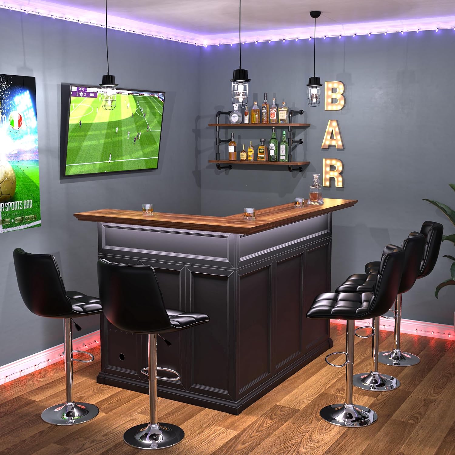 L-förmiger Hausbarschrank mit  – Home Bar And Fridge Bewertung und Preis